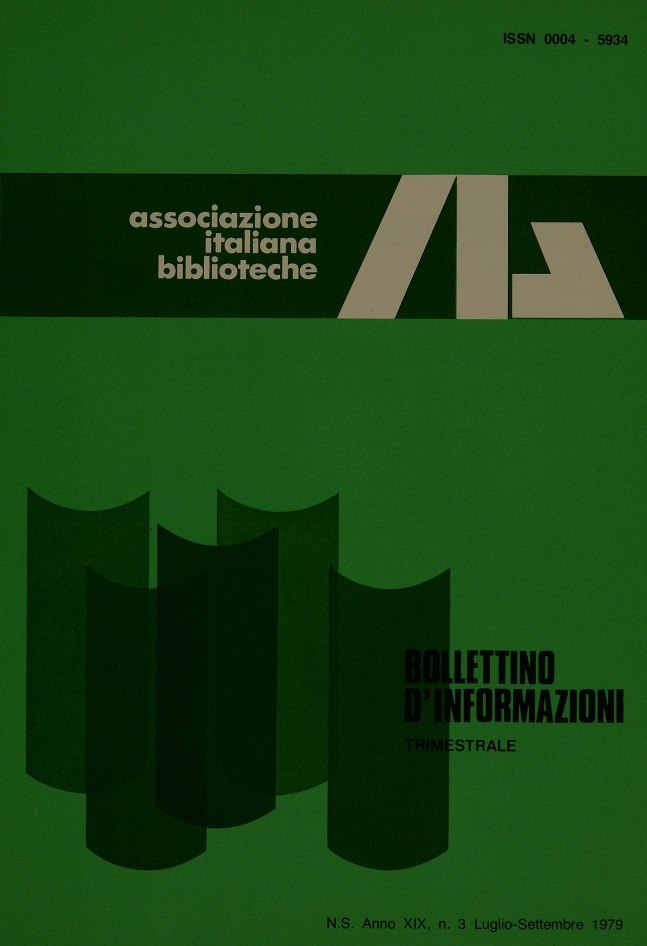 					Visualizza V. 19 N. 3 (1979): Luglio-Settembre
				