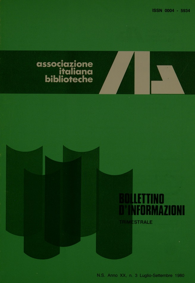 					Visualizza V. 20 N. 3 (1980): Luglio-Settembre
				